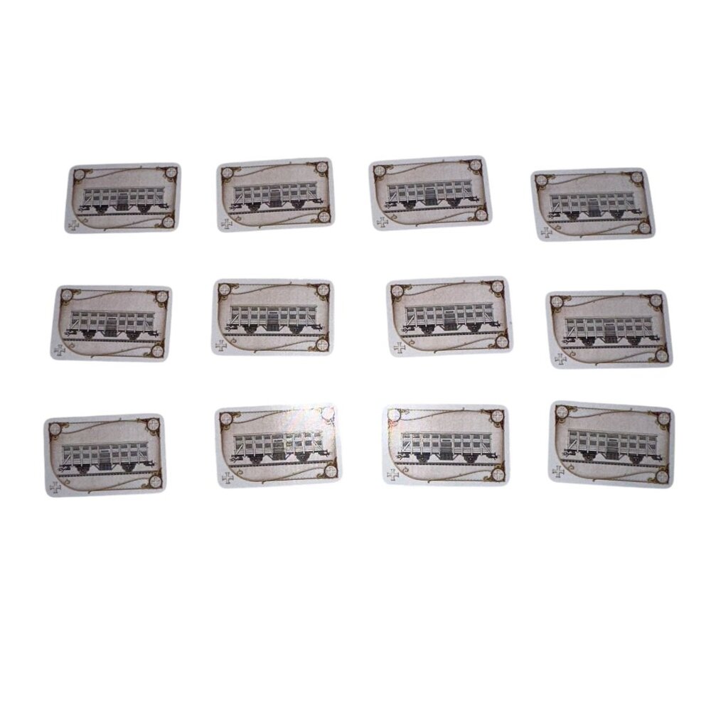 Days of Wonder Ticket to Ride Set of 12 White Passenger Car Train Cards Parts